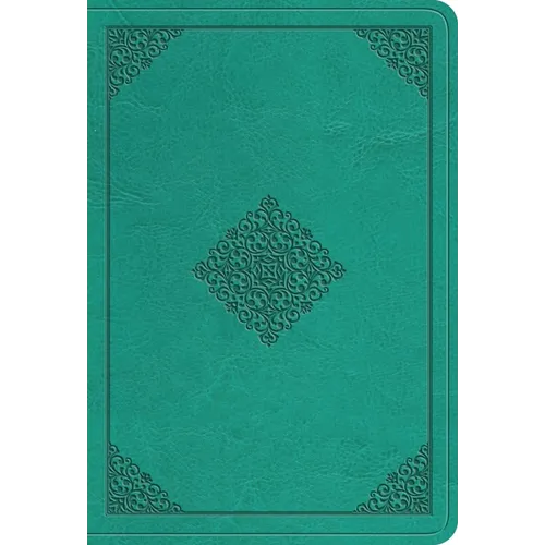 ESV Value Large Print Compact Bible (Trutone, Teal, Ornament Design) - Imitation Leather