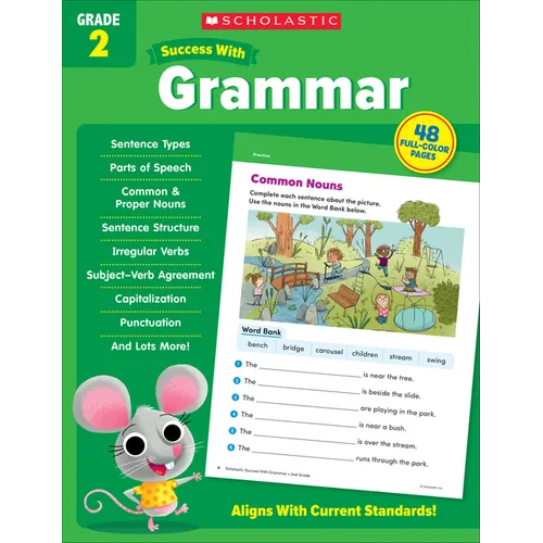 Scholastic Success with Grammar Grade 2 Workbook - Paperback