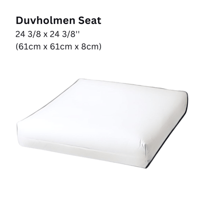 Beige Stripe Outdoor Seat Cushion Covers – 2 Pack – Compatible with IKEA Duvholmen