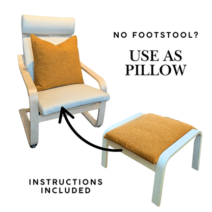 Bouclé Cinnamon Poäng Slipcovers – Compatible with IKEA Poäng Chair & Footstool