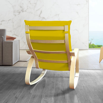 Bright Yellow Velvet Poäng Slipcovers – Compatible with IKEA Poäng Chair & Footstool – Luxurious Polyester Velvet