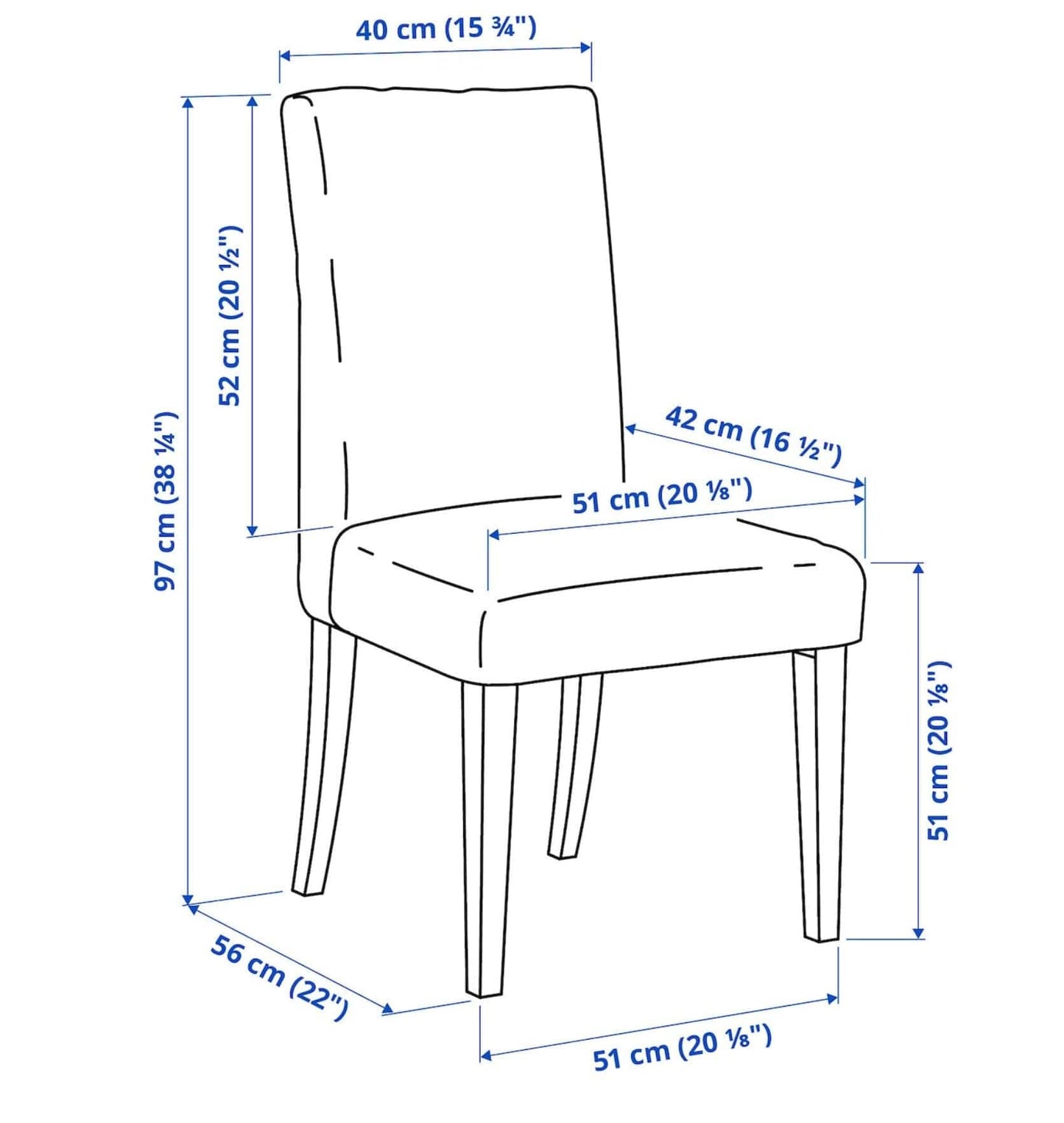 Buffalo Check Beige Dining Chair Slipcovers Set of 2 – Compatible with Ikea Henriksdal EU/AU + Pre-2009 USA Canada Size