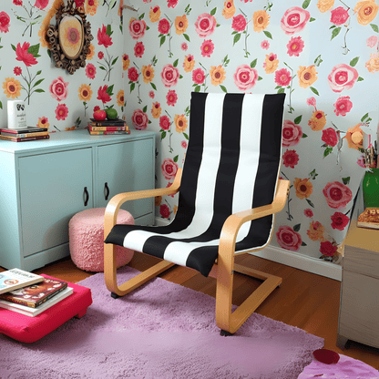Black Stripe Slipcover for IKEA Children's Poang Chair