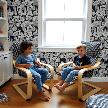 Black Vine Slipcover for IKEA Children's Poang Chair