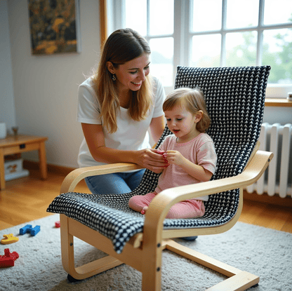 Black Vine Slipcover for IKEA Children's Poang Chair
