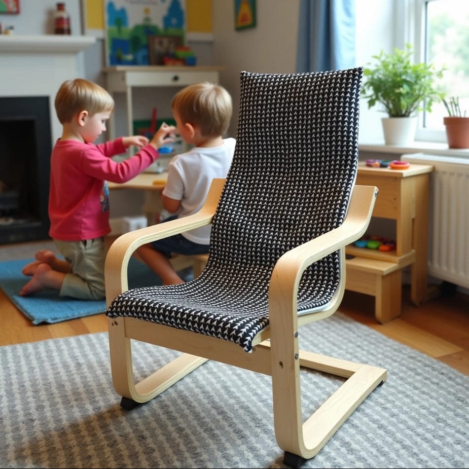 Black Vine Slipcover for IKEA Children's Poang Chair