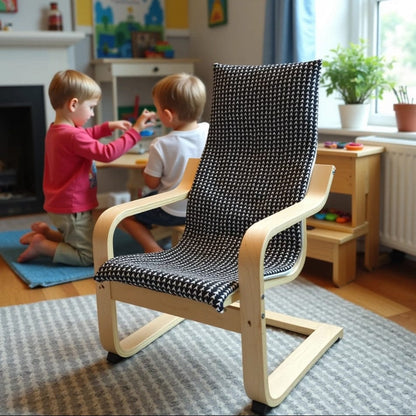 Black Vine Slipcover for IKEA Children's Poang Chair