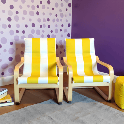 Yellow Stripe Slipcover for IKEA Children's Poang Chair