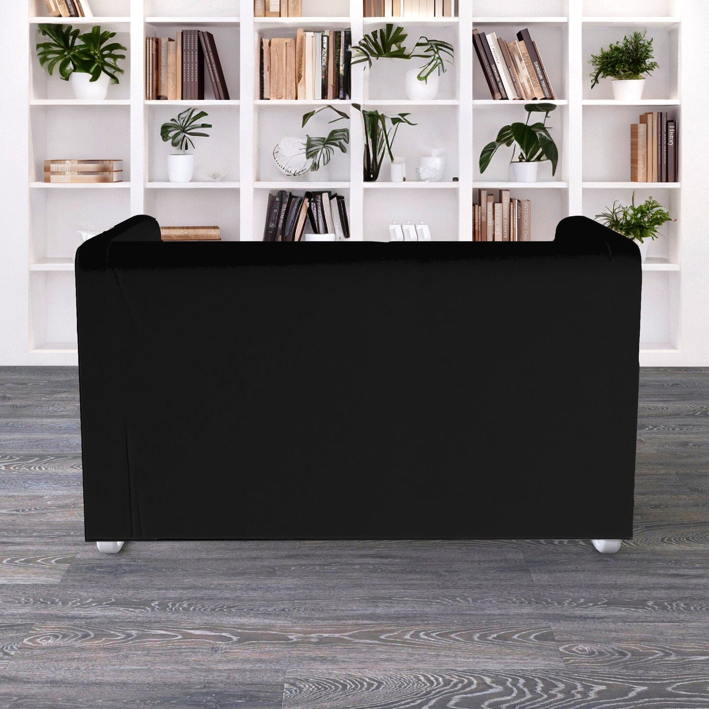Solid Black European Linen Slipcover – Compatible with IKEA Knopparp Sofa (3-Seater)