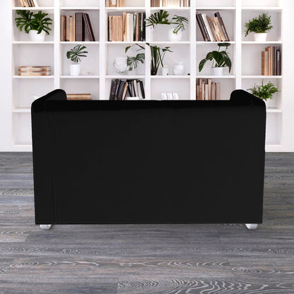 Solid Black European Linen Slipcover – Compatible with IKEA Knopparp Sofa (3-Seater)