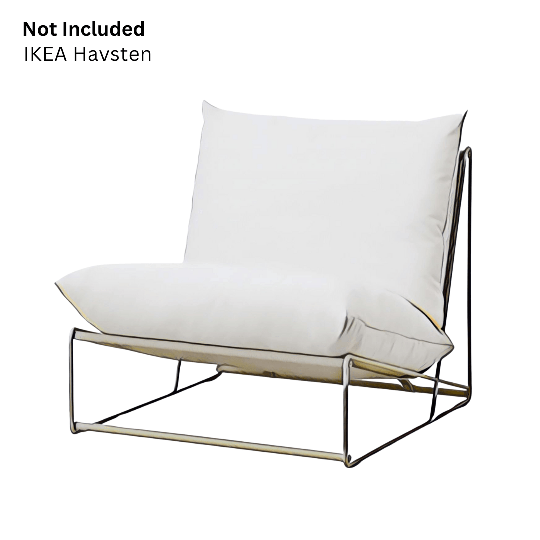 Black Vine Indoor Slipcovers, Compatible with IKEA Havsten - Made to Order