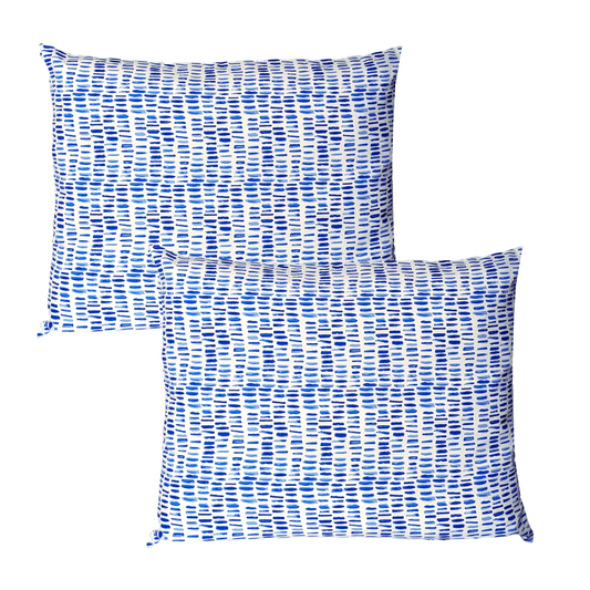 Blue Rain Outdoor Pillow Covers – 2 Pack – Compatible with IKEA Duvholmen & Kuddarna