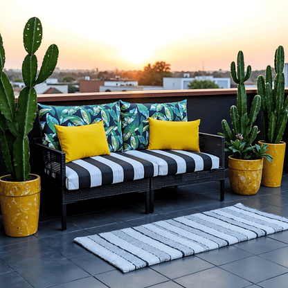 Green Banana Leaf Outdoor Pillow Covers – 2 Pack – Compatible with IKEA Duvholmen & Kuddarna