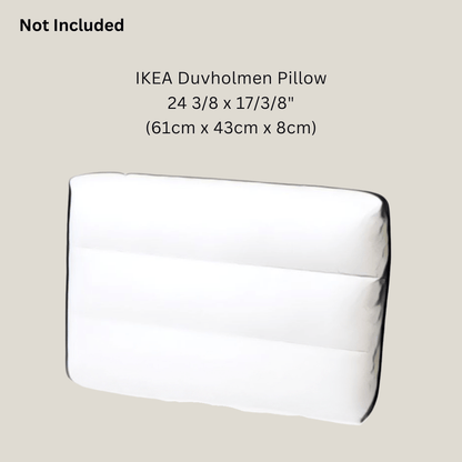 Black White Stripe Outdoor Pillow Covers – 2 Pack – Compatible with IKEA Duvholmen & Kuddarna