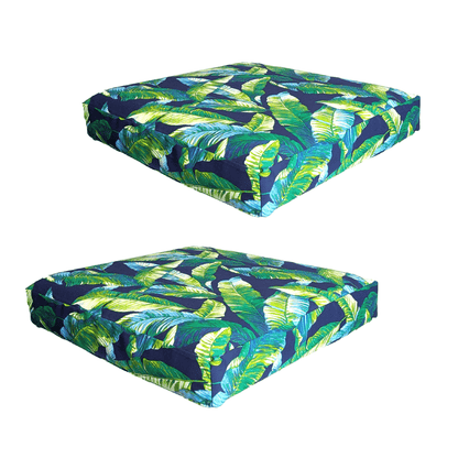 Green Banana Leaf Outdoor Seat Cushion Covers – 2 Pack – Compatible with IKEA Duvholmen