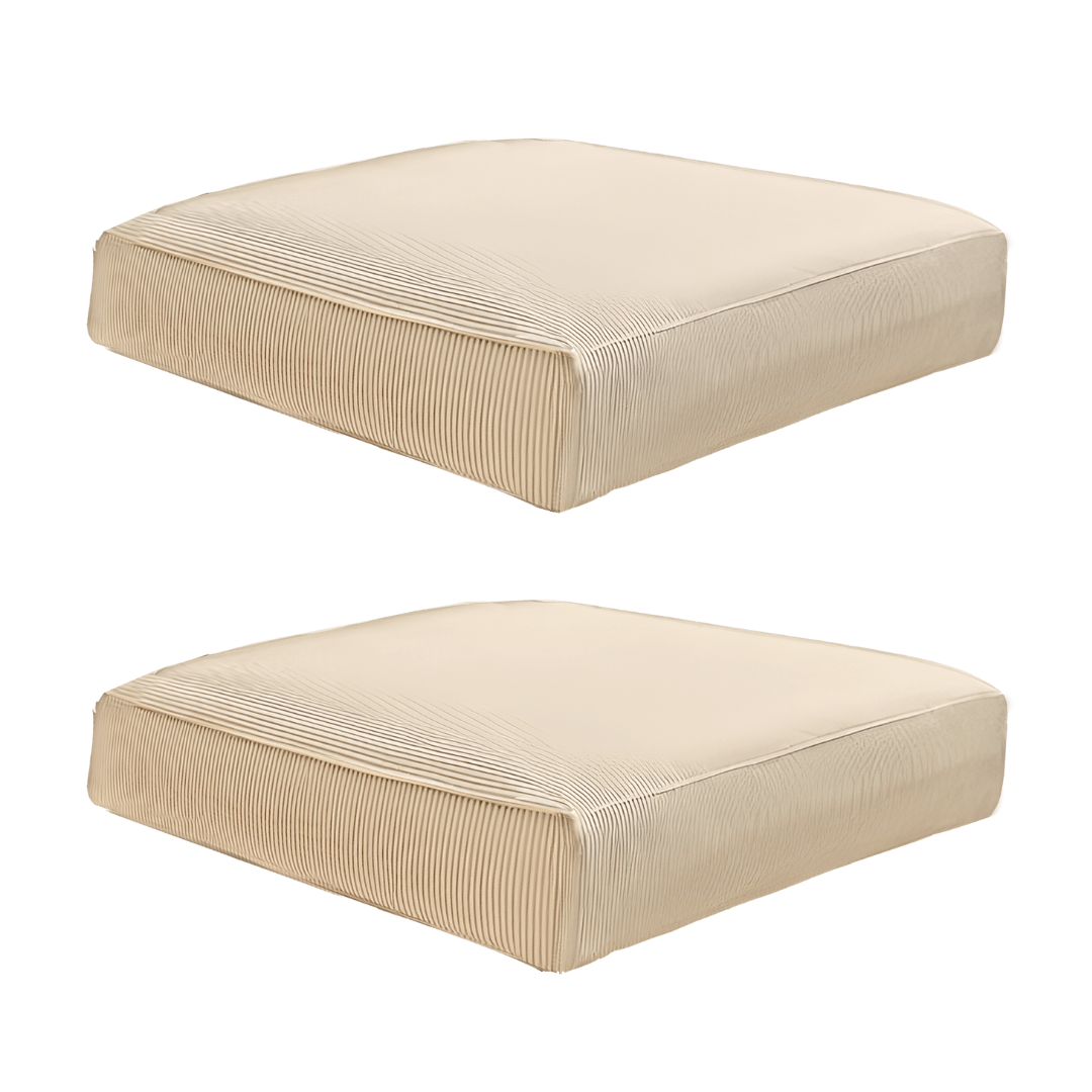 Beige Stripe Outdoor Seat Cushion Covers – 2 Pack – Compatible with IKEA Duvholmen