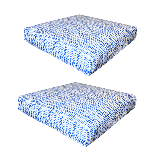 Blue Rain Outdoor Seat Cushion Covers – 2 Pack – Compatible with IKEA Duvholmen