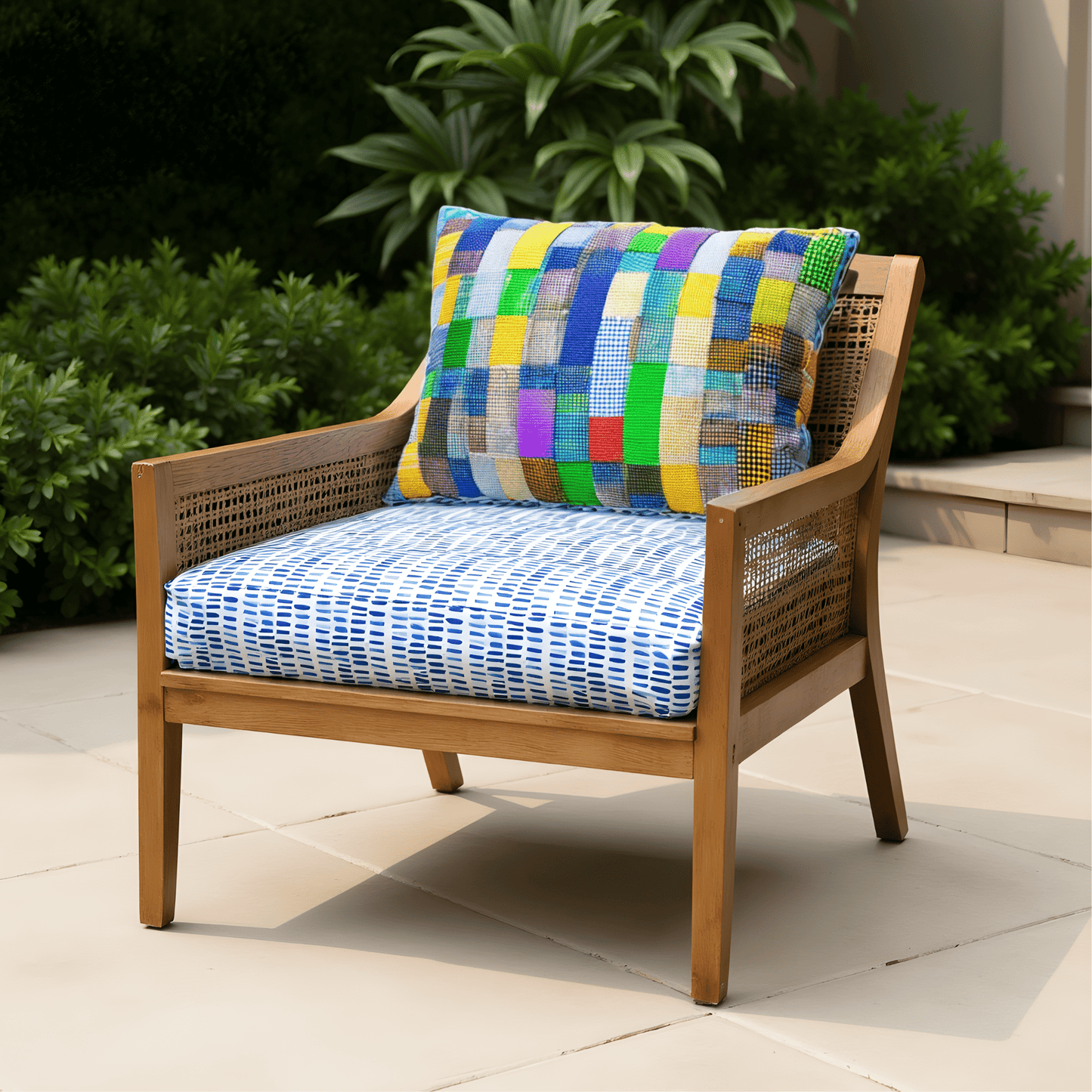 Blue Rain Outdoor Seat Cushion Covers – 2 Pack – Compatible with IKEA Duvholmen