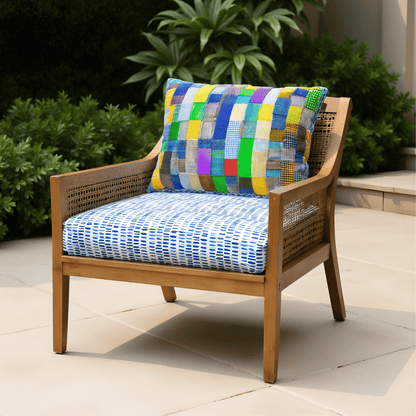 Blue Rain Outdoor Seat Cushion Covers – 2 Pack – Compatible with IKEA Duvholmen