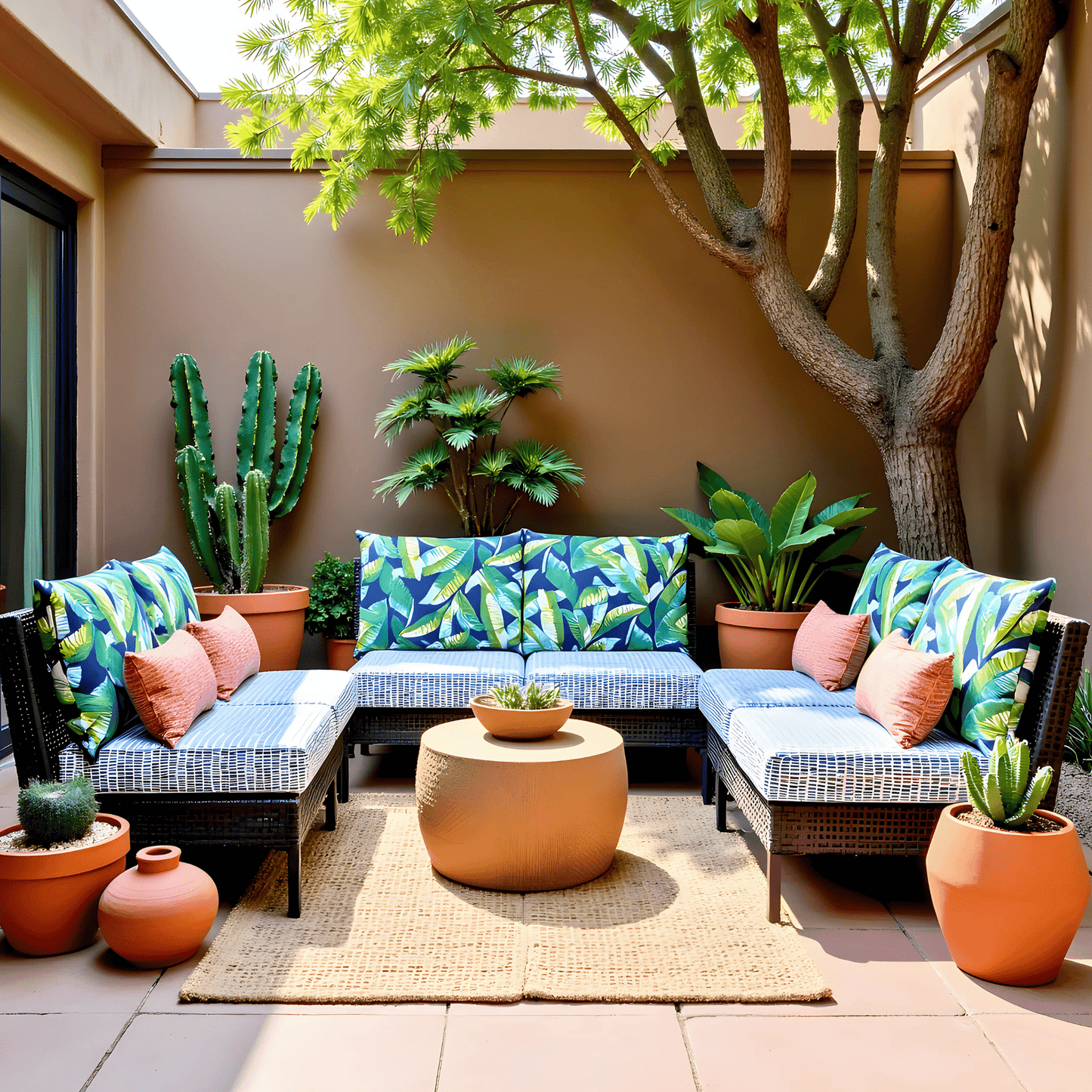 Blue Rain Outdoor Seat Cushion Covers – 2 Pack – Compatible with IKEA Duvholmen