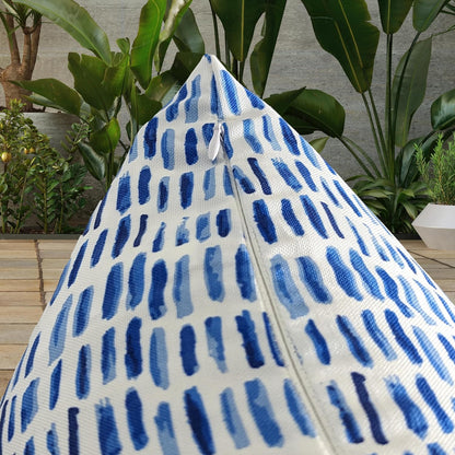 Blue Rain Outdoor Slipcover Set – 4 Pack (2 Duvholmen Pillow Covers + 2 Duvholmen Seat Covers)