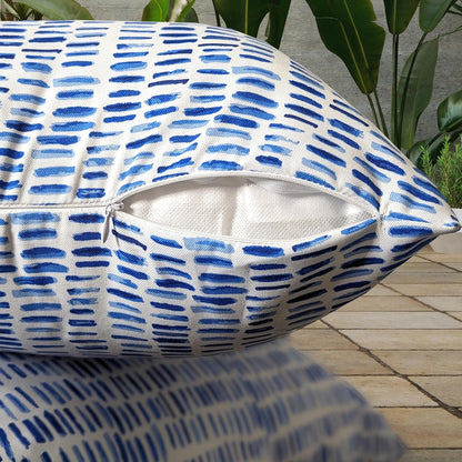 Blue Rain Outdoor Slipcover Set – 4 Pack (2 Duvholmen Pillow Covers + 2 Duvholmen Seat Covers)
