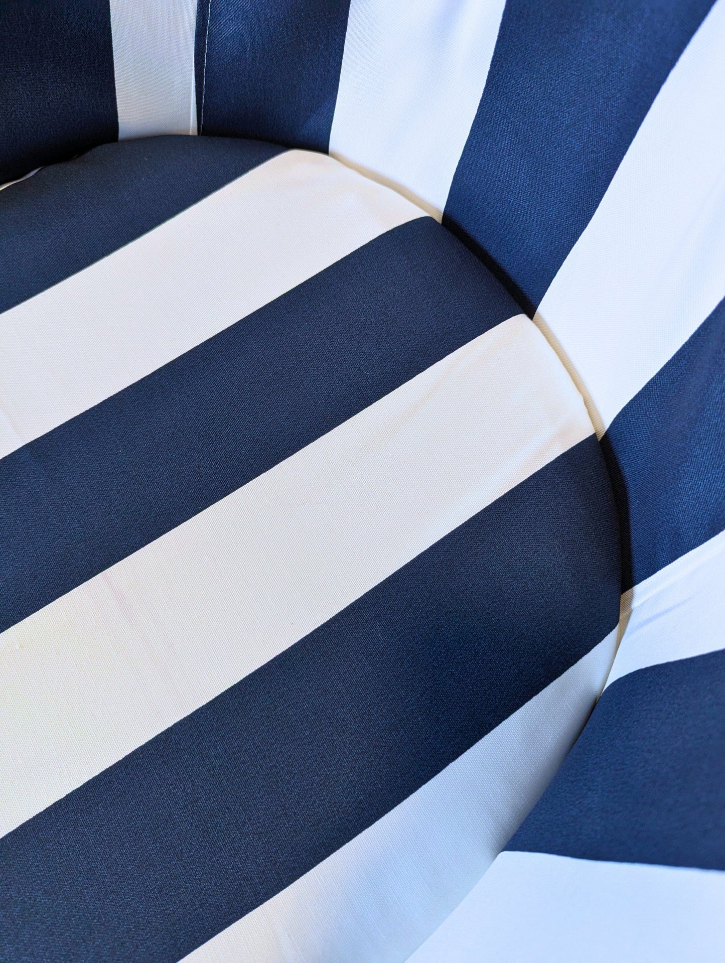 Navy Blue and White Stripe Slipcover – Compatible with IKEA Skruvsta Chair