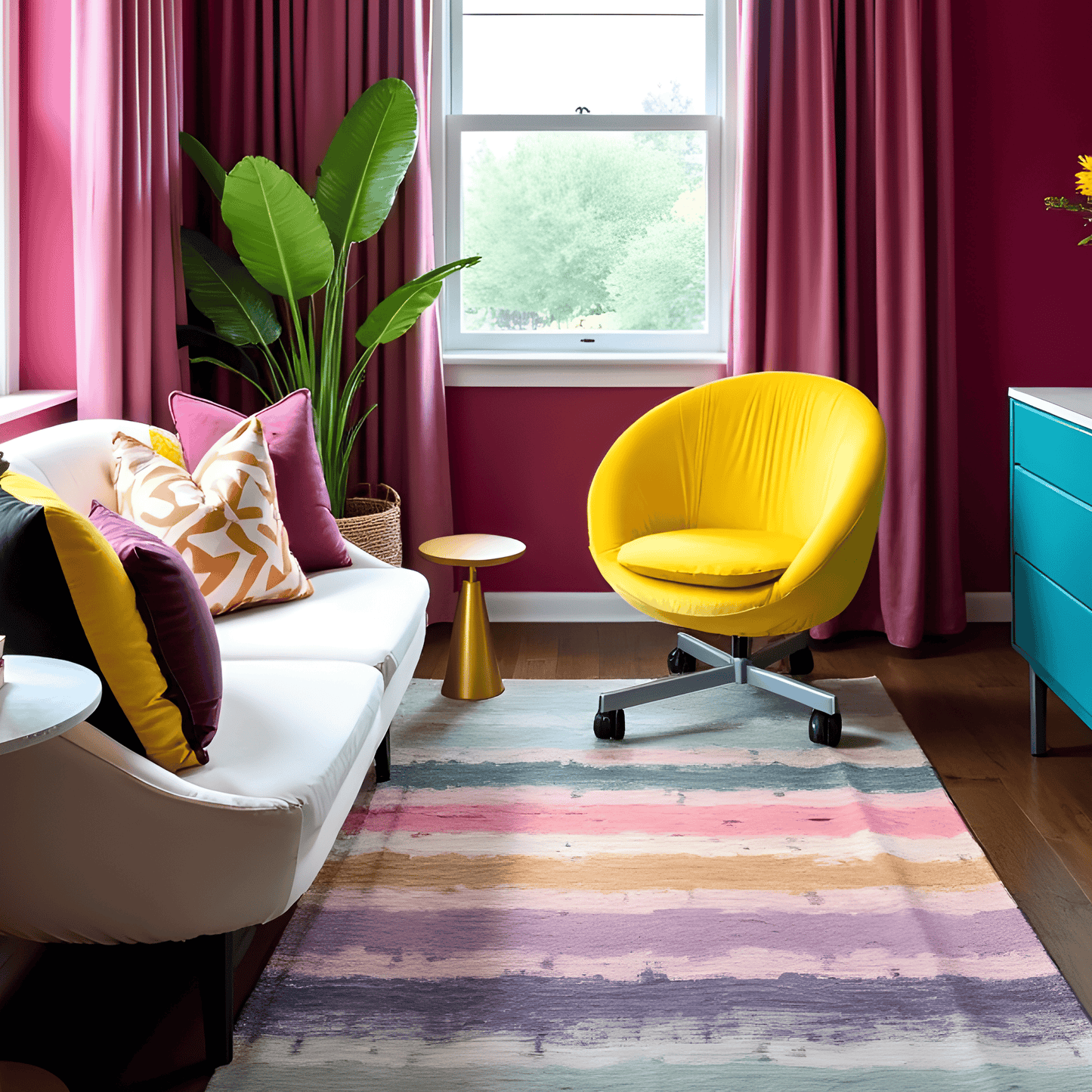 Bright Yellow Velvet Slipcover – Compatible with IKEA Skruvsta Chair