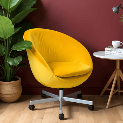Bright Yellow Velvet Slipcover – Compatible with IKEA Skruvsta Chair