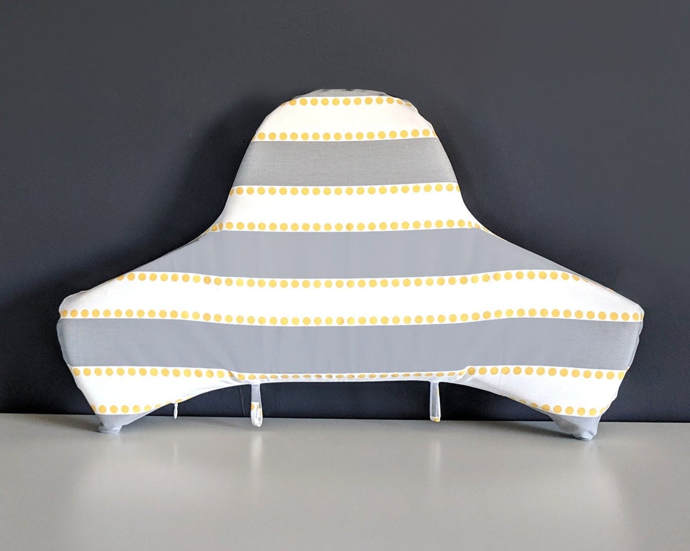 Highchair Cushion Cover for IKEA Klammig & Pyttig | Gray & Yellow Stripe | Rockin Cushions
