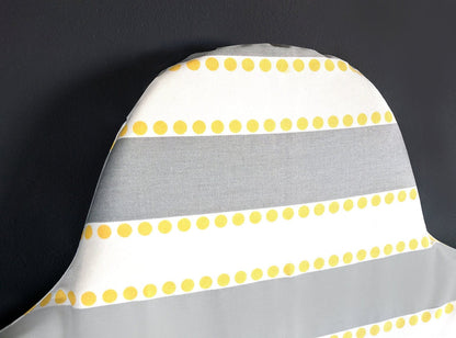 Highchair Cushion Cover for IKEA Klammig & Pyttig | Gray & Yellow Stripe | Rockin Cushions