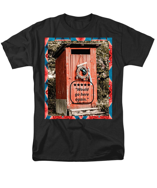 5-star Rated Rustic Outhouse with Review - Men's T-Shirt