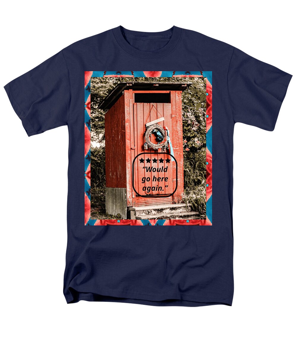 5-star Rated Rustic Outhouse with Review - Men's T-Shirt