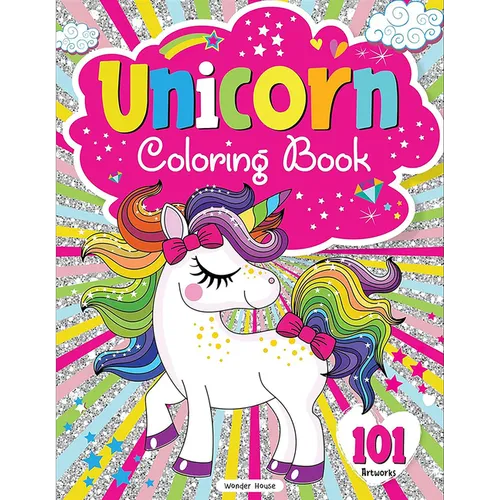 101 Unicorn Colouring Book: Fun Activity Colouring Book for Children - Paperback