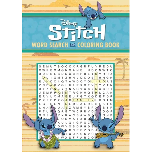 Disney Stitch Word Search and Coloring Book - Paperback