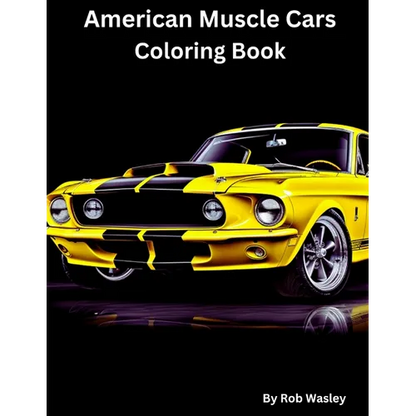 American Muscle Car Coloring Book - Paperback