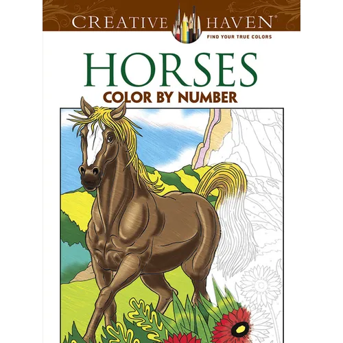 Horses Color by Number Coloring Book - Paperback