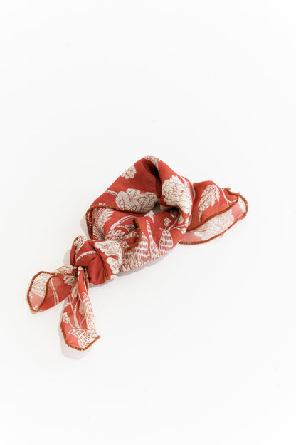 Grant | Denim+ Black Leather & Rosie Scarf