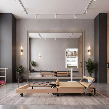 Janet Elite Plus Foldable Pilates Reformer – Studio Grade Luxury Maple Wood Home Pilates Machine - RE016