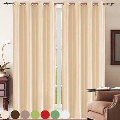 Set of 2: Grommet Curtain Panels - Assorted Colors