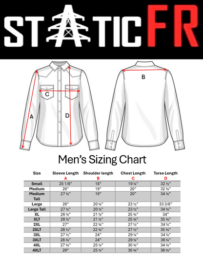 FR Pearl Snap Work Shirt - Honor Navy - With U.S Flag