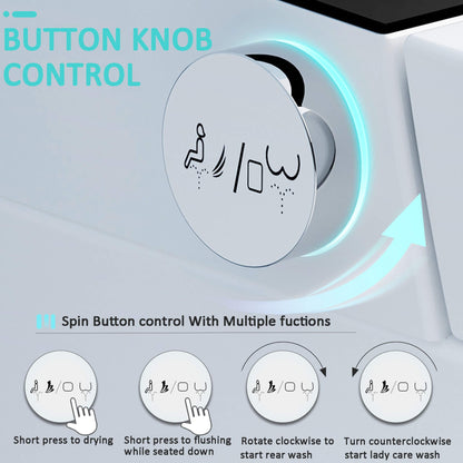 Nuvia Smart Auto Dual Flush Tankless Toilet With Heated Bidet, Auto Open And Close (SAK37415)