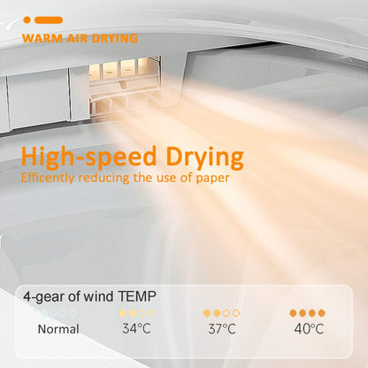 Nuvia Smart Auto Dual Flush Tankless Toilet With Heated Bidet, Auto Open And Close (SAK37415)