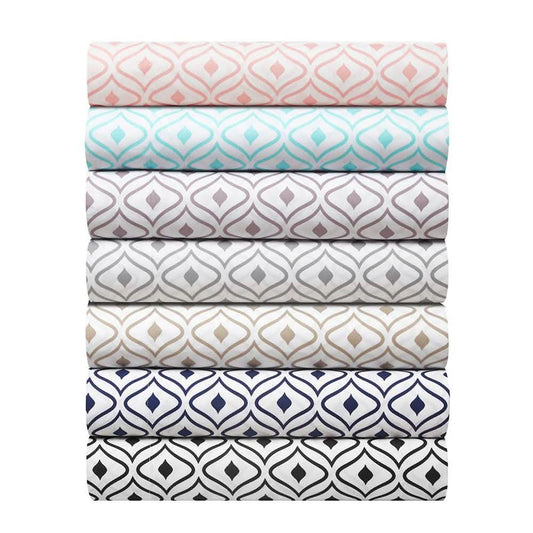 Soft Two-Tone Diamond Print Deep Pocket Sheet Sets