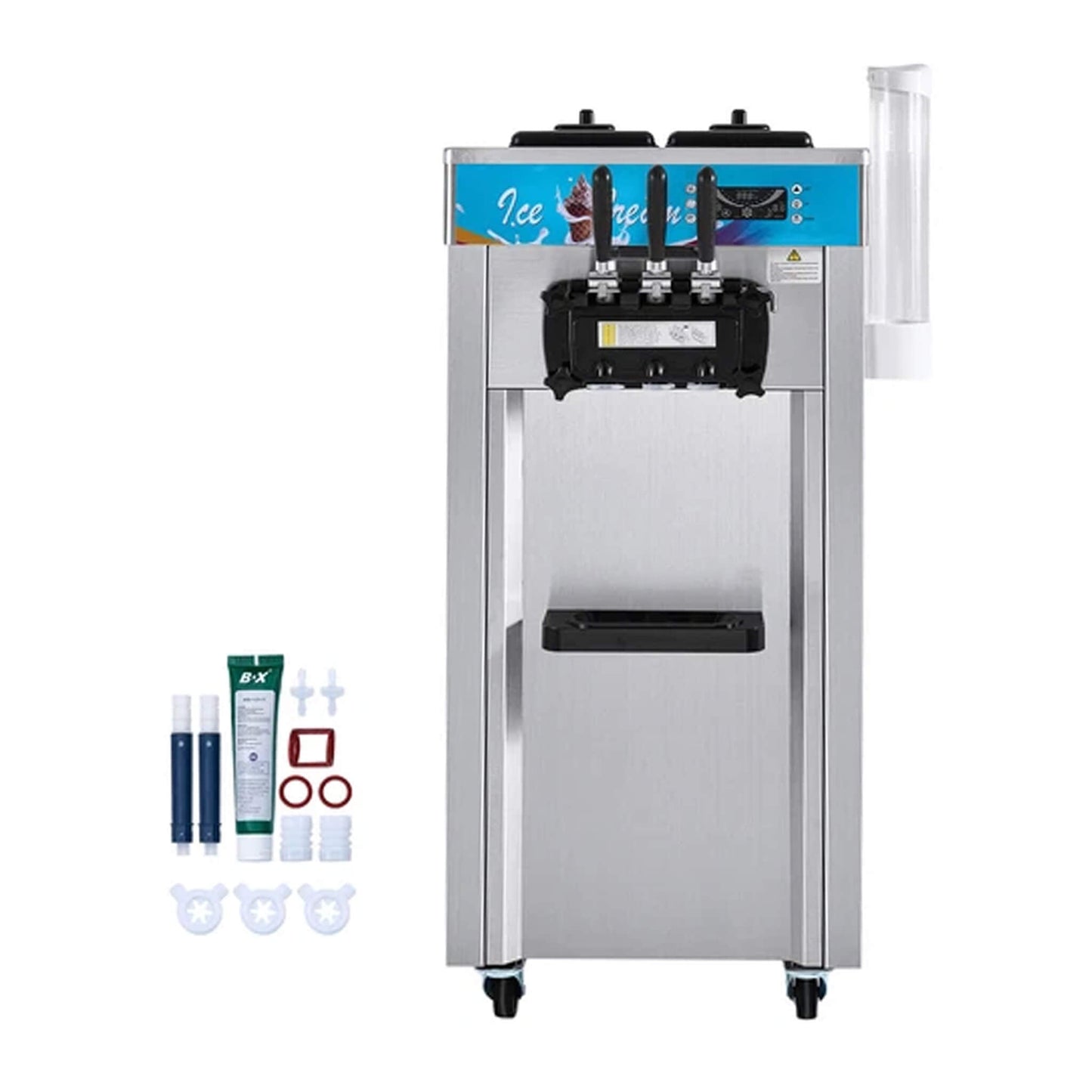 Stainless Steel Commercial 21-31 L/H 3-Flavor Soft Serve Ice Cream Machine Maker (SAK65291)