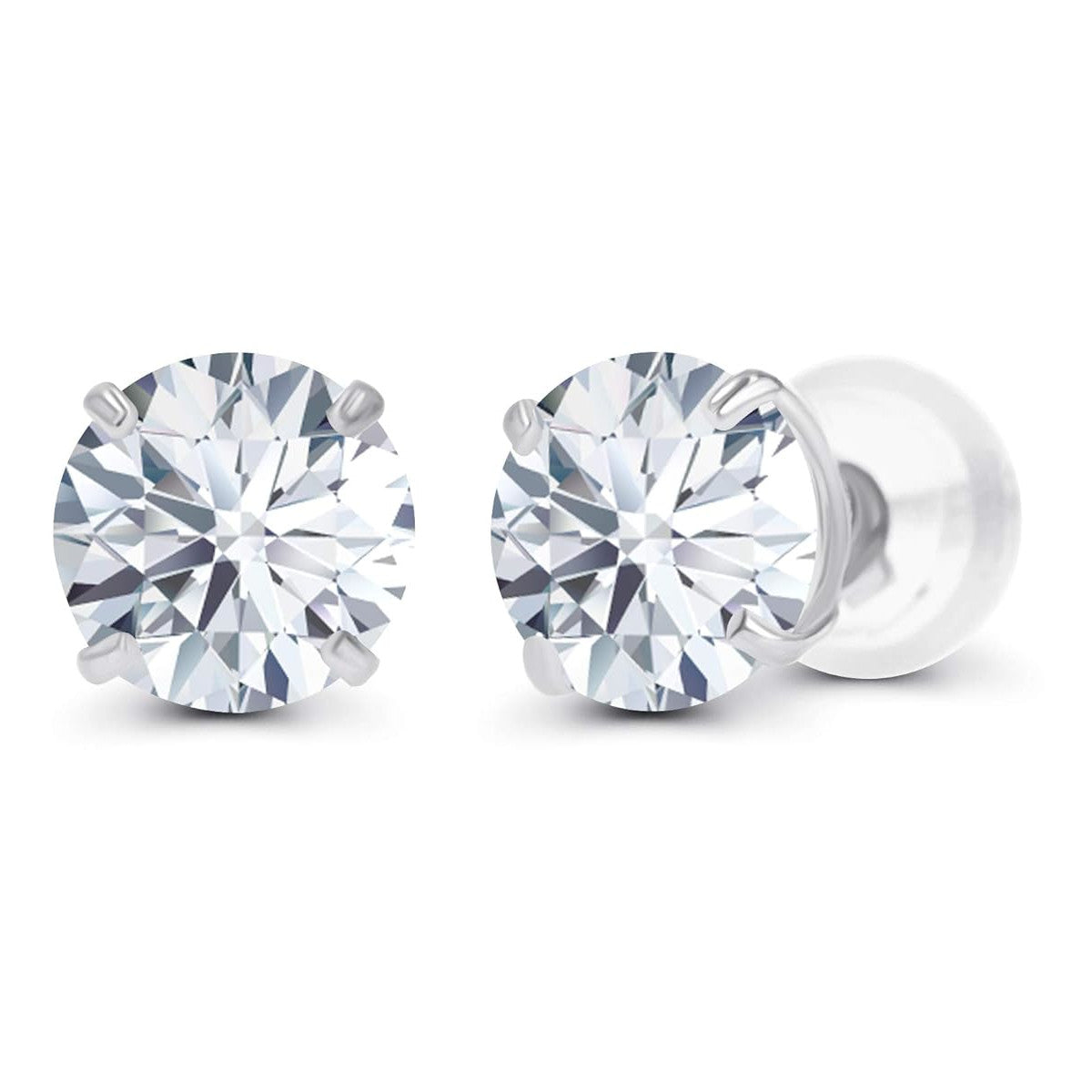 1.00 CTW AGI Certified Lab-Grown Diamond Stud Earrings in 14K Gold – E Color VS Clarity