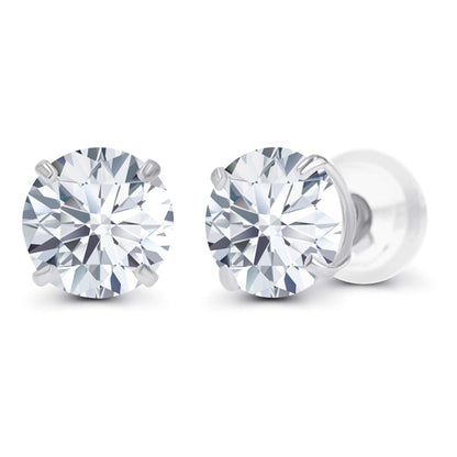 1.00 CTW AGI Certified Lab-Grown Diamond Stud Earrings in 14K Gold – E Color VS Clarity