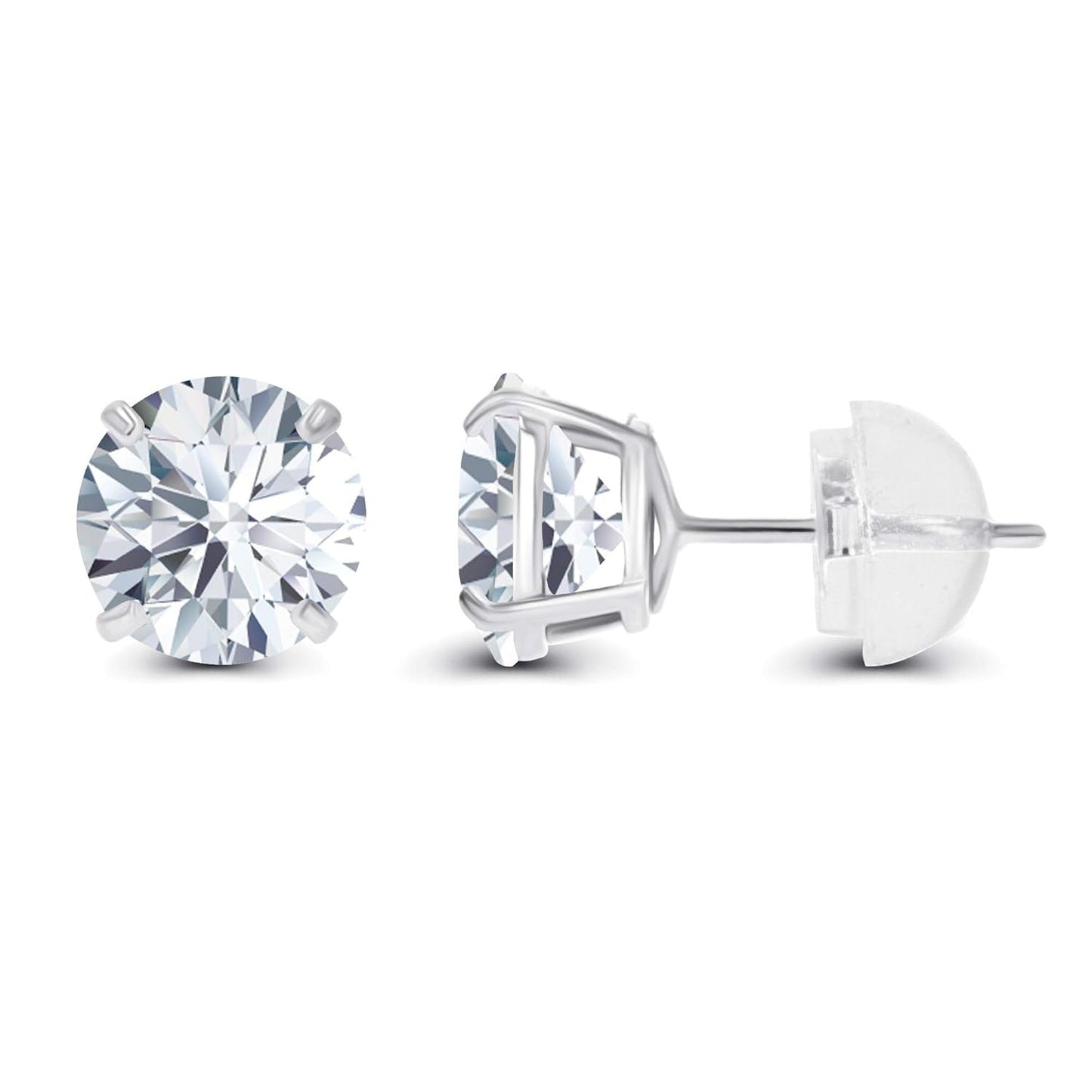 1.00 CTW AGI Certified Lab-Grown Diamond Stud Earrings in 14K Gold – E Color VS Clarity
