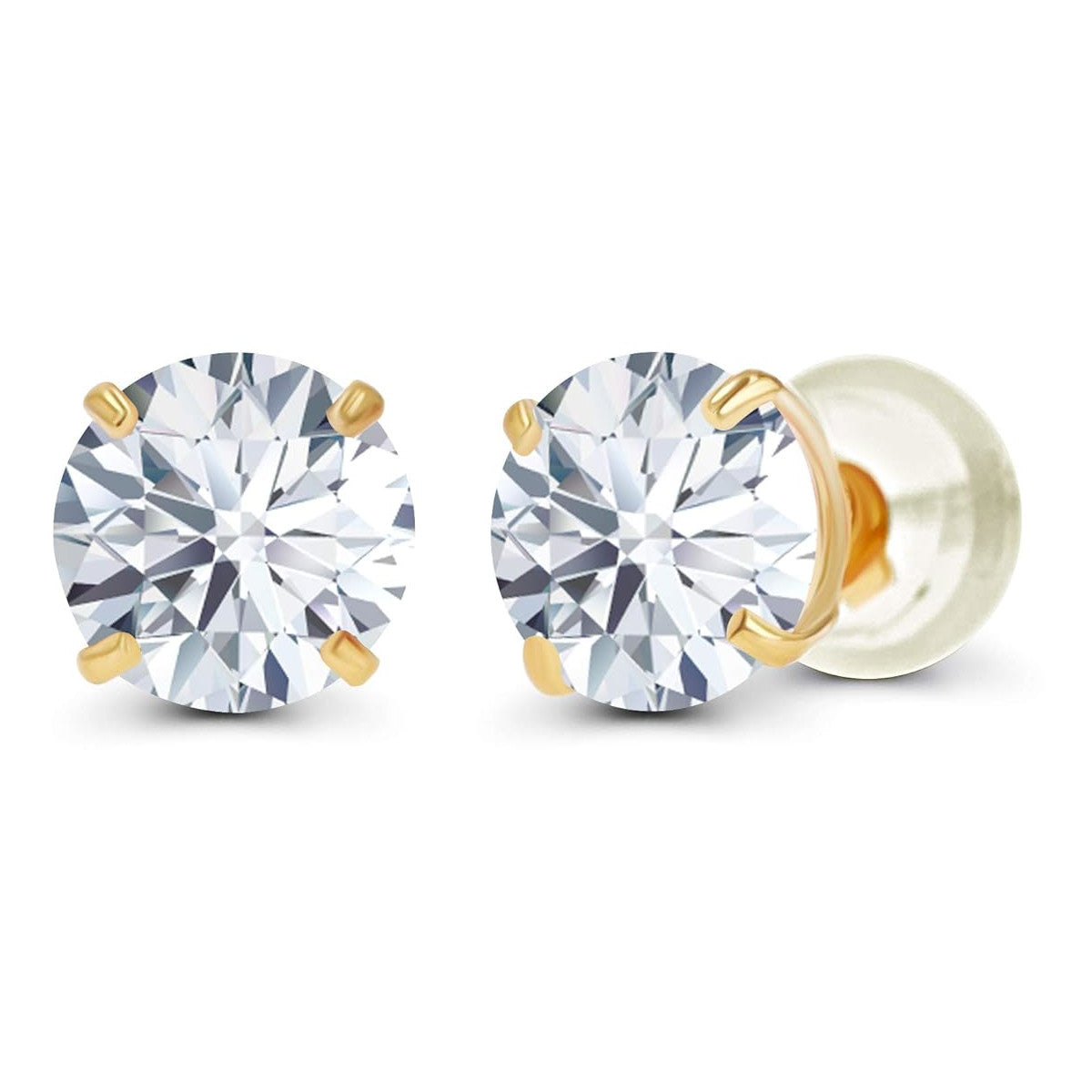 1.00 CTW AGI Certified Lab-Grown Diamond Stud Earrings in 14K Gold – E Color VS Clarity