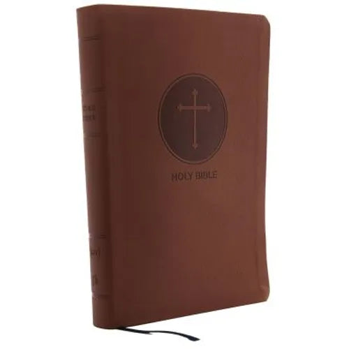 KJV, Reference Bible, Giant Print, Imitation Leather, Brown, Red Letter Edition - Imitation Leather